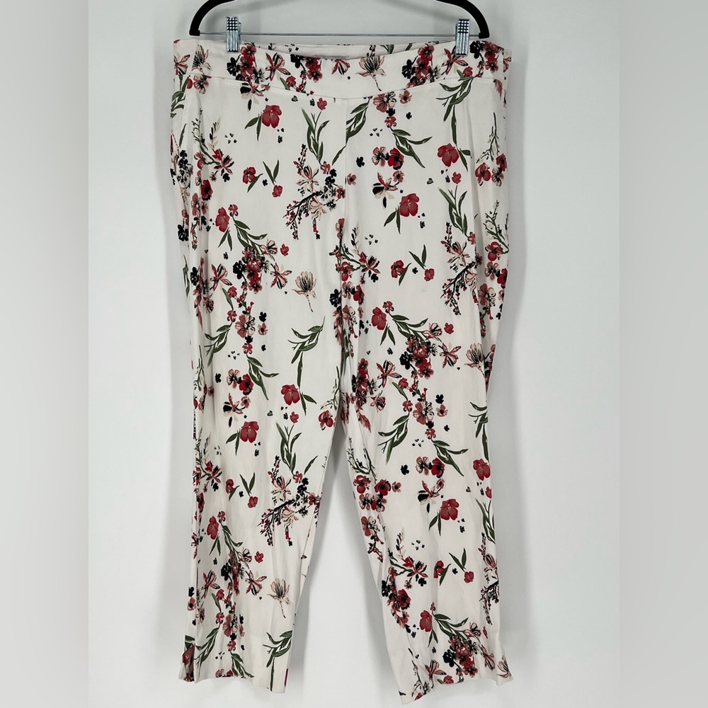 Carolina Belle‎ multi-color floral summer capri pants w/comfy flattering stretch